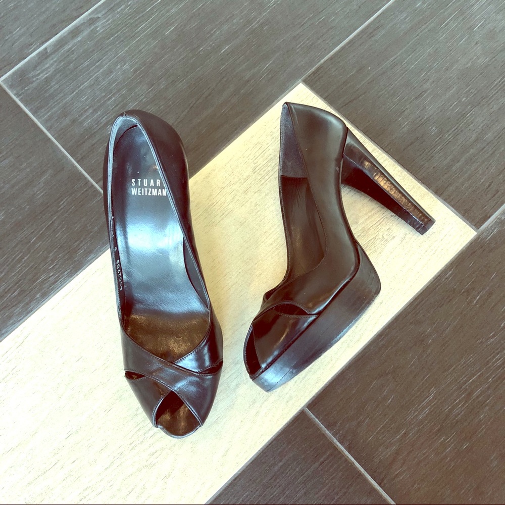 Stuart Weitzman Peep Platform Pumps
